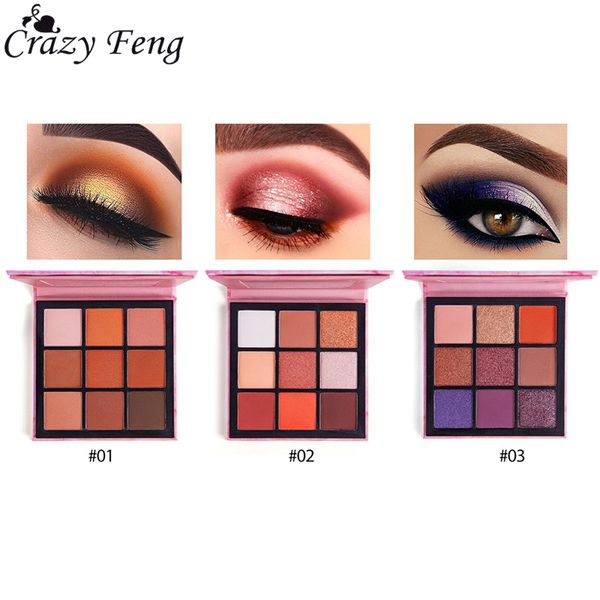 

9 color makeup eyeshadow pallete matte shimmer beauty glazed pigmented eye shadow palette waterproof make up palette maquillage