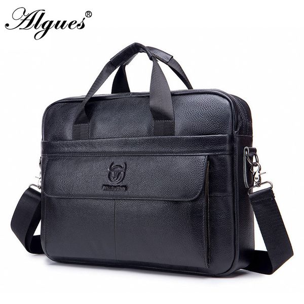 

genuine leather men's trendy business briefcase first layer cowhide computer handbag shoulder messenger bag office handbag
