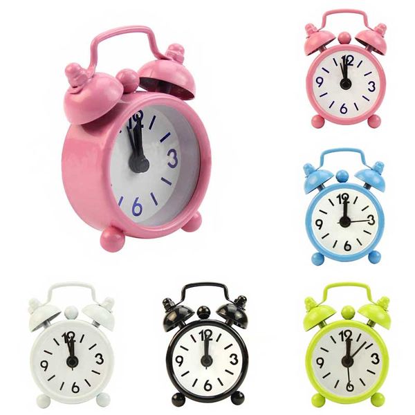 

new home outdoor portable mini dial number round table alarm clock gift