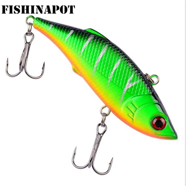 

fishinapot 1pcs 8см 9,7 г зимняя рыбалка приманки пластиковые vib hard bait свинец внутри вибрации воблер рыбалка снасть поддельный lure bkw