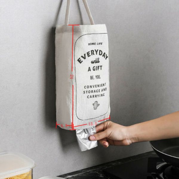 

home grocery bag holder wall mount storage dispenser plastic kitchen organiser