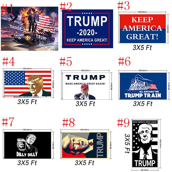 

donald john trump amercia flags 90*150cm polyester head metal grommet personality decortive trump banner flag tc190417 100pcs