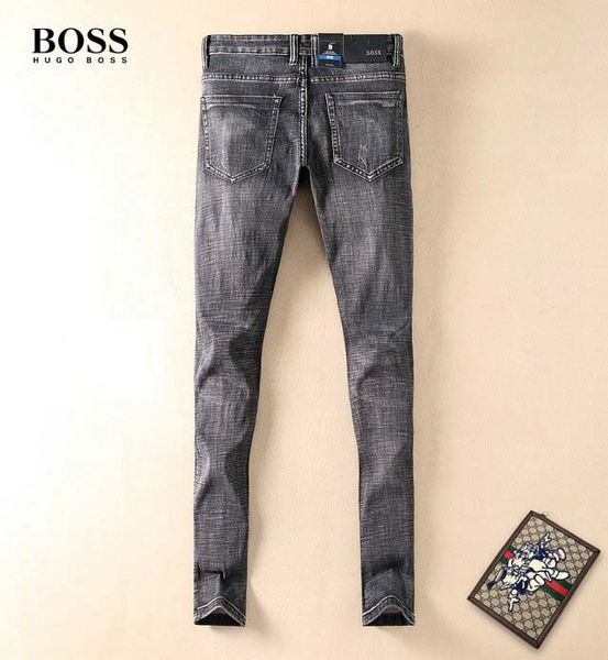

bosses mens designer jeans high end slim jeans luxury custom casual pants riding motorcycle denim pants hip hop jeans distressed pants, Blue