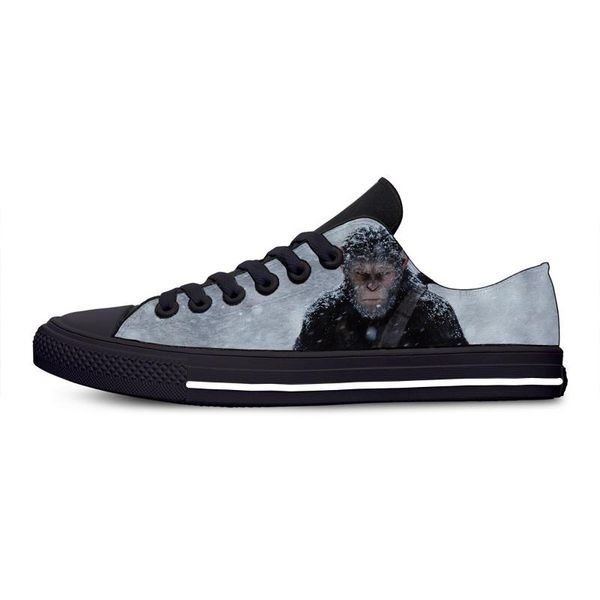 

2020 cool vogue summer casual shoes handiness sneakers 3d print orangutan movie for men women war of the planet of the apes, Black