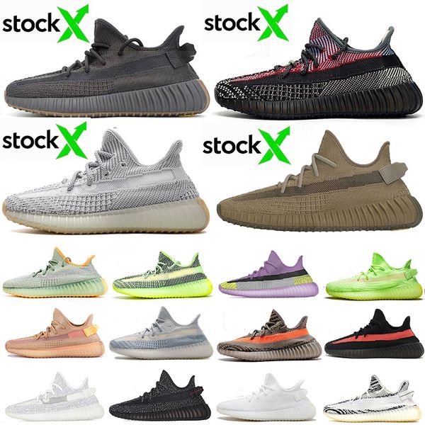 

new arrival cinder yecheil earth running shoes desert sage mens women cloud white gid glow reflective static kanye west trainers sneakers