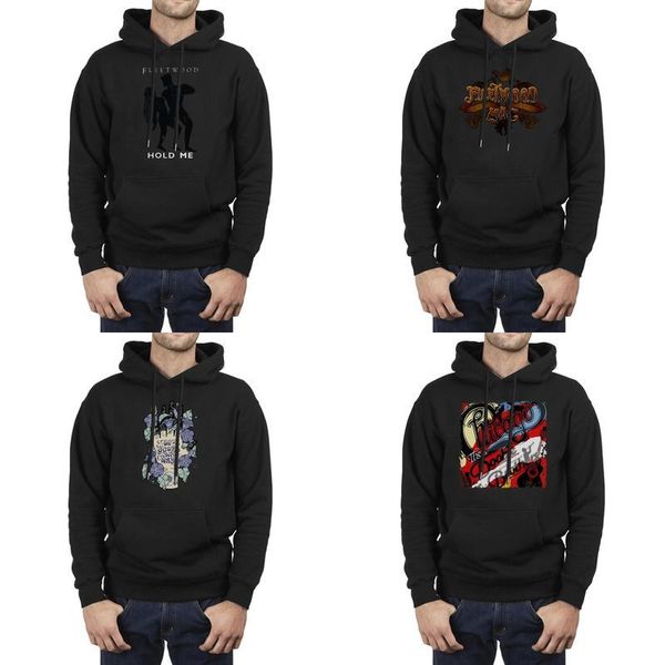 

men design printing fleetwood mac hold me black fleece hoodies vintage superhero winter hoodie active illustration the doobie brothers
