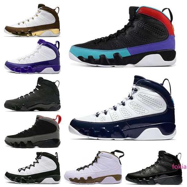 

new dream it do it 9 9s mens basketball shoes anthracite the spirit bred cool grey unc pe athletics sports sneakers 7-13