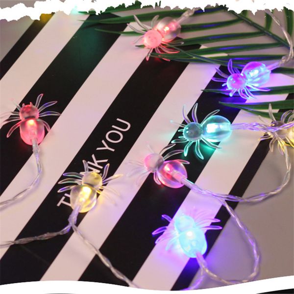 

1.5 м / 3 м хэллоуин паук огни строка лампы праздник украшения партии свет струнной работает от батареи jk1909