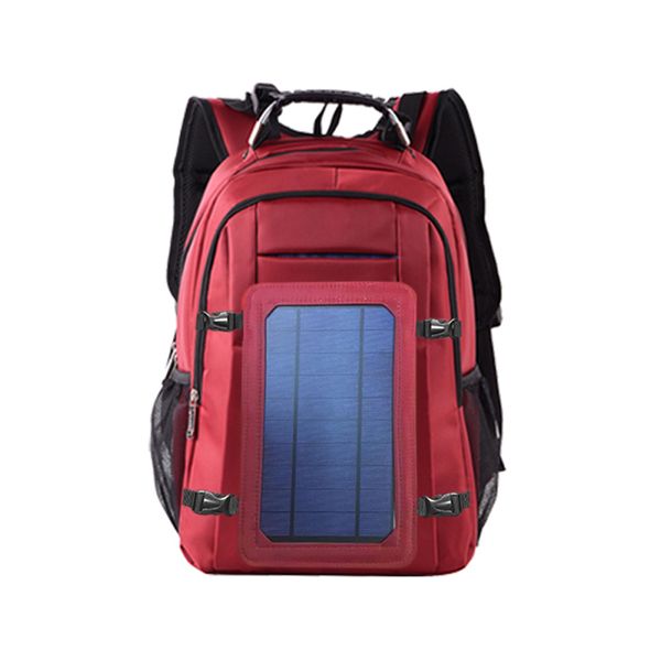 

solar power outdoor charging backpack waterproof breathable travel bag wear-resisting large capacity backpacks with usb port