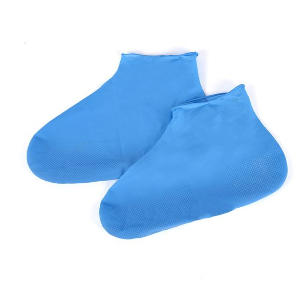 

1 pair reusable latex waterproof shoe covers anit-slip rubber rain boots overshoes shoe protector case accessories, White;pink