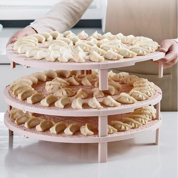 

round foldable tray plastic cutlery trays drain rack for noodles dumplings curtain kitchen dish organization storage baking