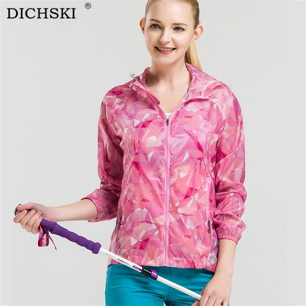 

dichski men women quick dry hiking jackets 2019 new waterproof sun-protective outdoor sports coats skin male female windbreaker, Blue;black
