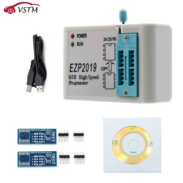 

high-speed ezp2019 usb programmer with 5 adapter programming tool ezp 2019 support win7&8 24 25 93 eeprom 25 flash bios chip