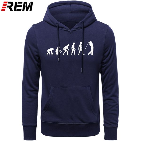 

rem fashion men evolution golfs for men creative funny evolution of sport to play golf mens hoodies, sweatshirts, Black