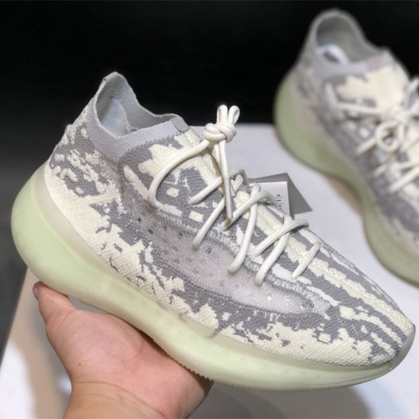 

380 v3 kanye west alien дизайнер кроссовки мужчины женщины смелый черный и совершенно белый цитрин 3 м спорт на открытом воздухе кроссовки, White;red