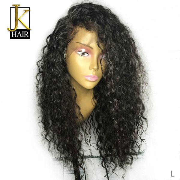 

brazilian lace front human hair wig for black women 13*4 curly wig remy 360 lace frontal pre blucked 150 180 density fullend, Black;brown