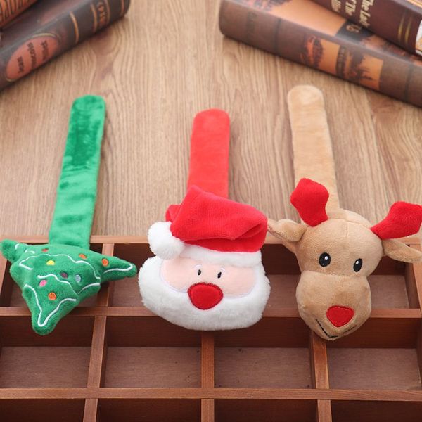 

christmas cute gift luminous doll slap bracelets xmas wristband santa claus/tree/reindeer decoration