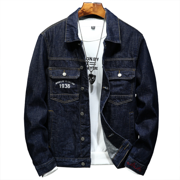 

men's jackets 2021 mens distressed blue denim jacket spring autumn cotton ripped jeans coat casual male fit single-breasted outwear, Black;brown