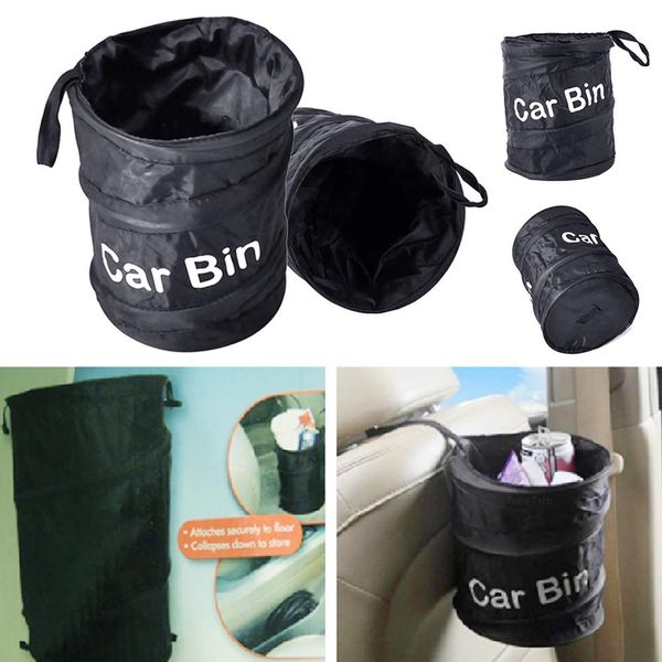 

folding portable car vehicle hanging garbage trash litter bin waste bag holder