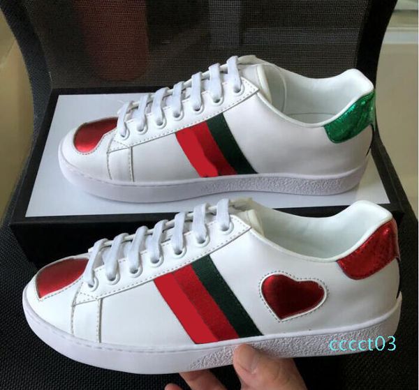 

luxury snake designer men women casual shoes low flat leather sneakers ace bee shoe walking sports trainers green red ct03, Black