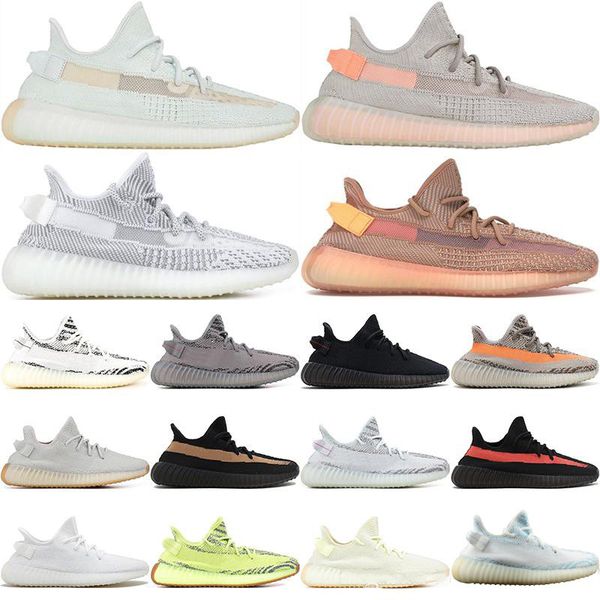 

Кроссовки Кунжут Желтый Зебра Сливочный Крем Белый Черный С Коробкой Kanye West Дизай