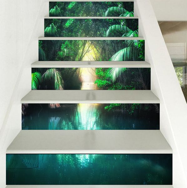 

rain forest home furnishing decoration sticker 3d stairs subsidies since paste steps land subsidies can shift stickers hlt023