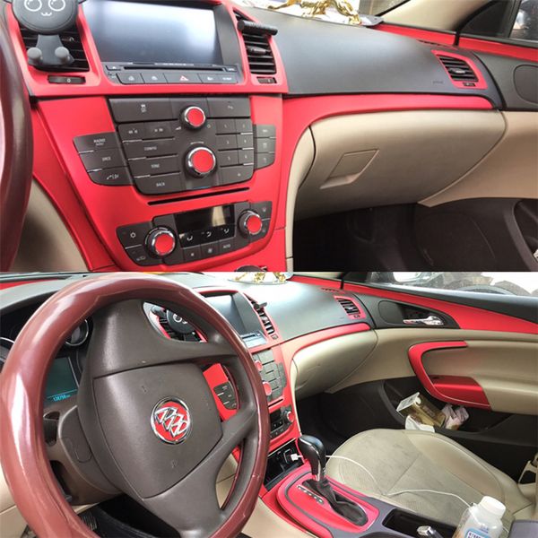 Carro-estilo de fibra de carbono interior do carro console central mudança de cor moldagem adesivo decalques para buick regal opel insignia 2009-2013223j