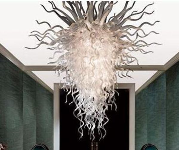Europäischen Stil LED-Licht Pendelleuchten Wohnzimmer Lichter Moderne weiße Farbe Glas Kristall Kronleuchter Licht