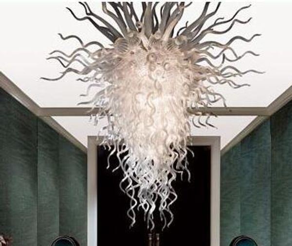 

Hot Sale European Style LED Light Chandelier Living Room Lights Modern White Color Glass Crystal Chandelier Light