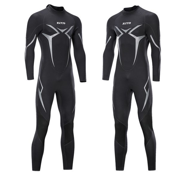 

one piece men's 3mmzcco warm super elastic wear-resistant wet suit cold proof diving suit winter swimming swimsuit scr