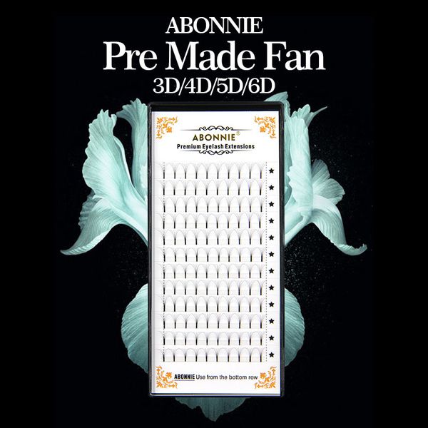 

abonnie premade volume fans 3d/4d/5d/6d lash russian volume eyelash extensions pre made lash extension faux mink