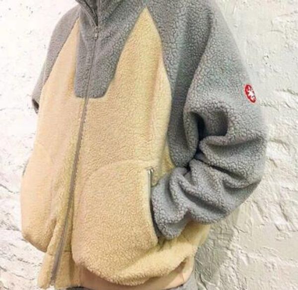 

cavempt fleeces zipper jacket for men women cav empt c.e winter warm jacket coats men oversized outwear, Black;brown