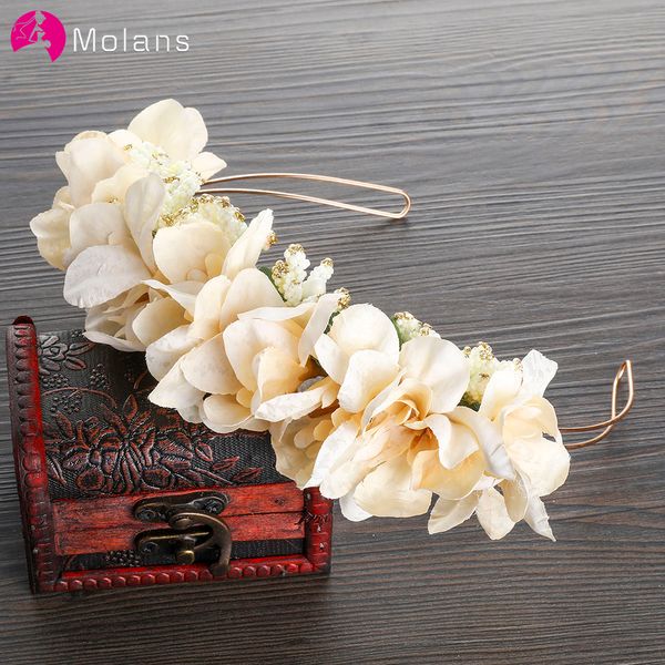 

molans new nature berries flower headband handmade flower headpiece women girl outdoor wedding fashion pshoot crown
