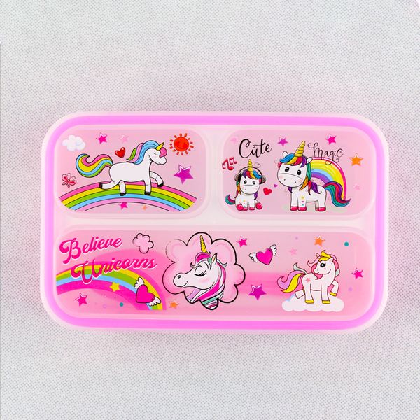 

bento box outdoor camping picnic fruit storage tableware student lunch box three-compartment plastic microwave lunch box