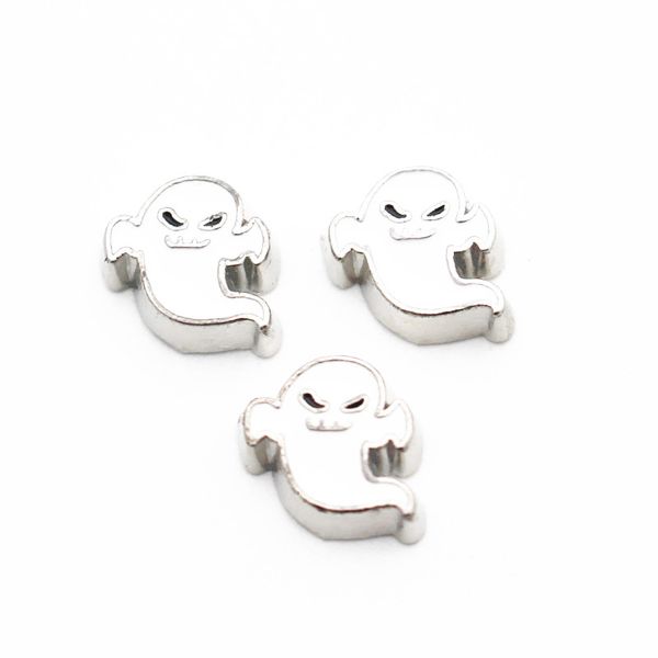 

new style 20pcs/lot silver halloween ghost alloy floating charms living memory floating lockets charms for diy accessory, Bronze;silver