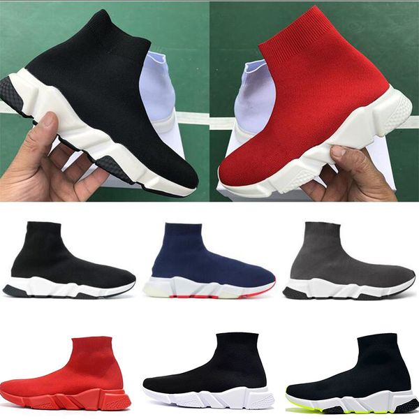 

new lace-up luxury designer casual sock shoes lace up speed trainer brand red triple black brand fashion socks trainer sports sneakers