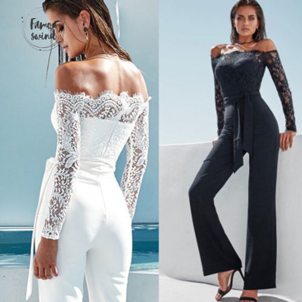

clubwear dropshipping jumpsuit women playsuit casual long sleeve party romper trousers pants new drop shipping good quality, Black;white