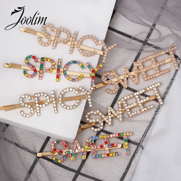 

joolim jewelry wholesale spicy sweet hair pins trendy hair jewelry, Golden;white