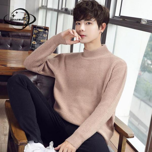

mens sweaters spring autumn male pullover clothing turtleneck long sleeve solid color warm comfortable man clothes y26, White;black
