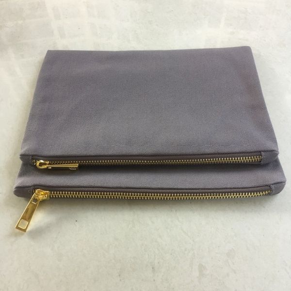 

natural canvas black toiletry bag blank cotton essential bag bridesmaid gift pouch cosmetic essential case grey canvas clutch bag (5 colors