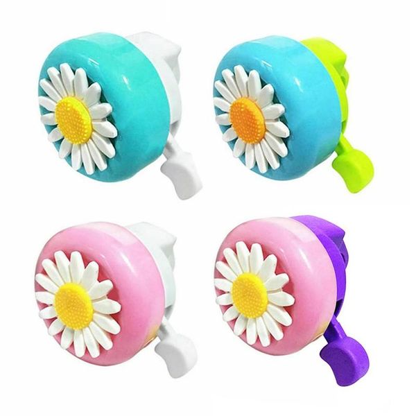 

multi-color kids bicycle bell horns bike daisy flower children cycling for handlebars ring alarm girls r5u5
