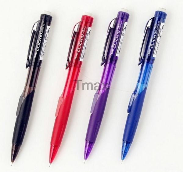 

6 pcs pentel pd275 mechanical pencil 0.5mm side automatic pencil eraser japan 4 colors writing supplies office & school supplie, Blue;orange