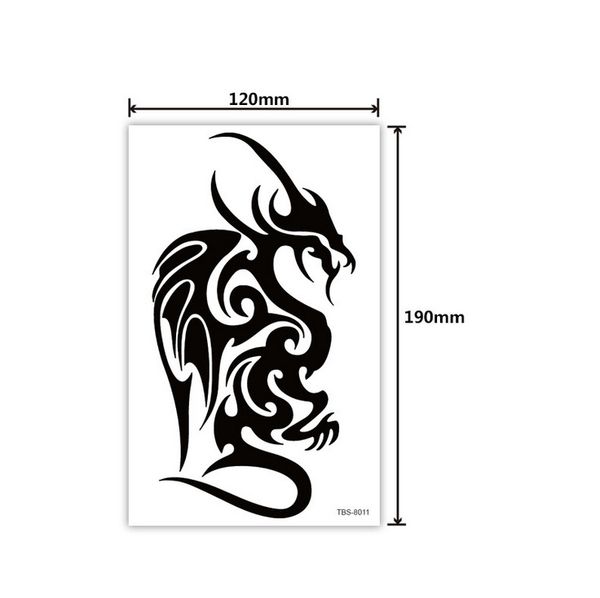 Acheter Dessins Punk Cool Hommes Femmes Noir Autocollants De Tatouage Au Henné Flash Encre De Tatouage Faux Tatouage Temporaire Pour Bras Poitrine