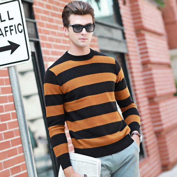 

sweater men classic pure color o-neck cashmere pullover men clothes 2019 winter thick warm 100% wool sweaters, White;black