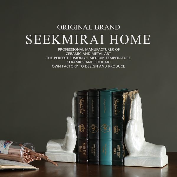 Nordic Creative Ceramic Palm Figurine Vintage Statue Home Decor