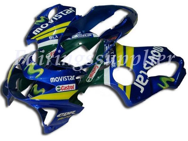 

новый (литье под давлением) abs обтекатель комплекты, пригодные для honda cbr600 f4 1999 2000 cbr600 f4 99 00 обтекателей набора синего желт