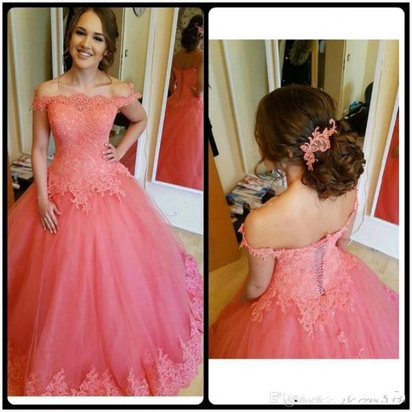 

2019 new off the shoulder lace appliques lace up back prom dresses robe de soiree long evening party gowns vestidos de novia a129, Black