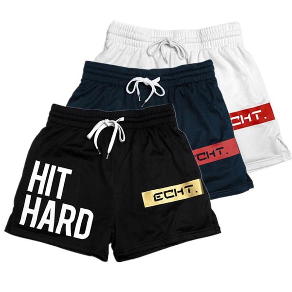 

summer shorts men casual shorts fitness exercise beach men's breathable mesh jogger brand men's, Black;blue