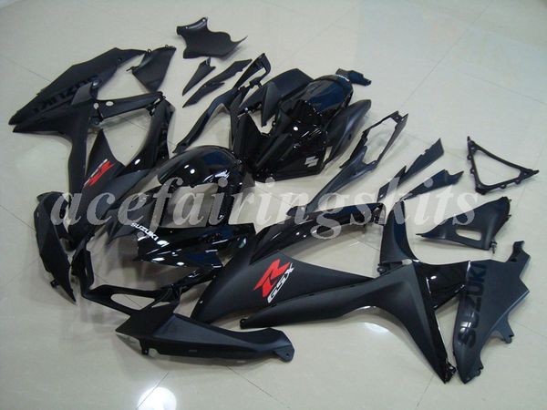 

4gifts литьевая форма новый abs мотоцикл обтекатели комплект подходит для suzuki gsx-r600 gsx-r750 600 750 k8 2008 2009 2010 08 09 10 черный