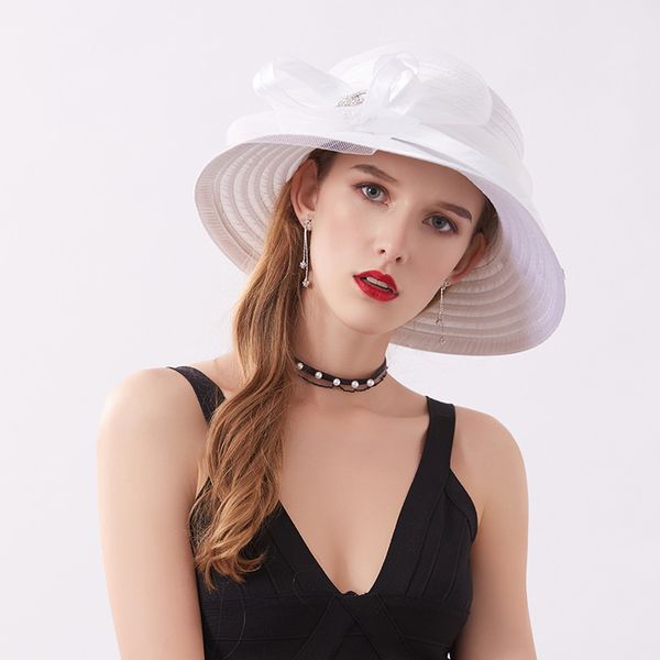 

mingli tengda net yarn white hat flower temperament wedding party big bonnet cap bride black bridal accessories decoration tiara